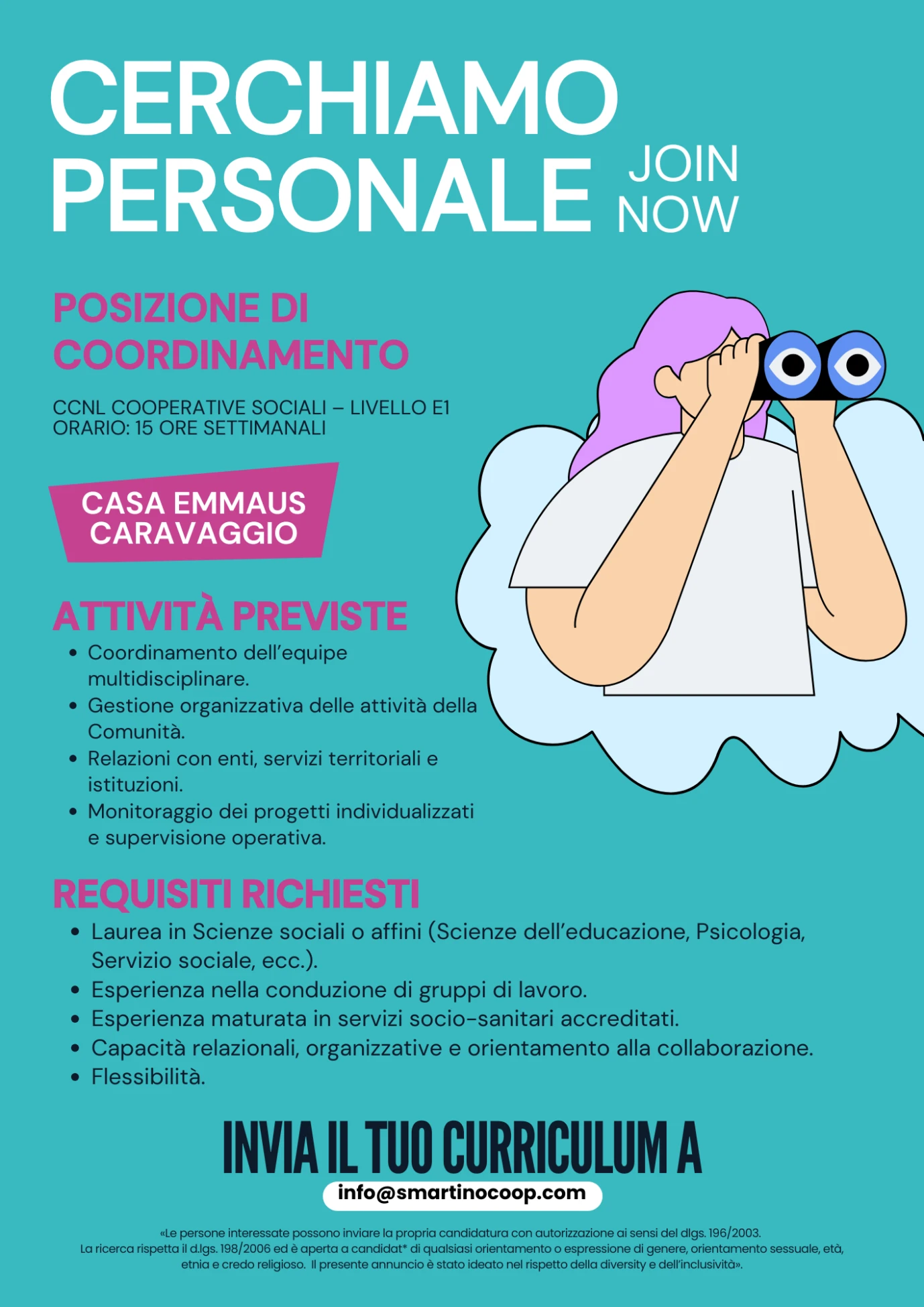 CERCHIAMO PERSONALE!