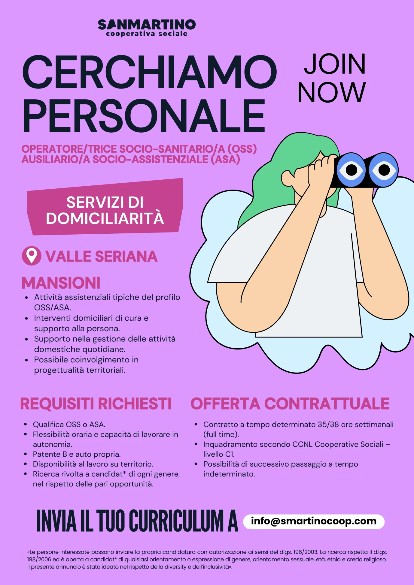 CERCHIAMO PERSONALE!