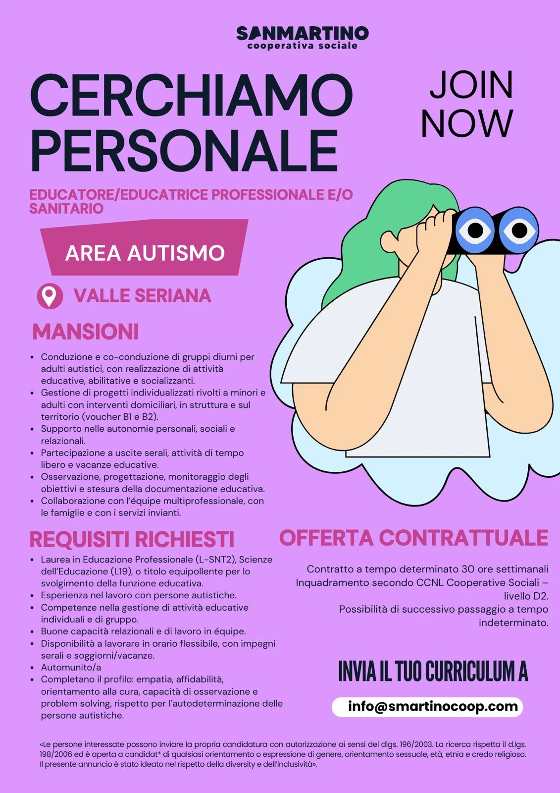 CERCHIAMO PERSONALE!